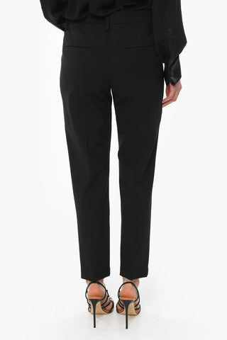 Virgin-wool Tailored Pants with Beaded Detailing