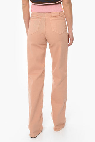 Jeans A Vita Alta A Gamba Ampia 25 cm