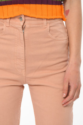 Jeans A Vita Alta A Gamba Ampia 25 cm