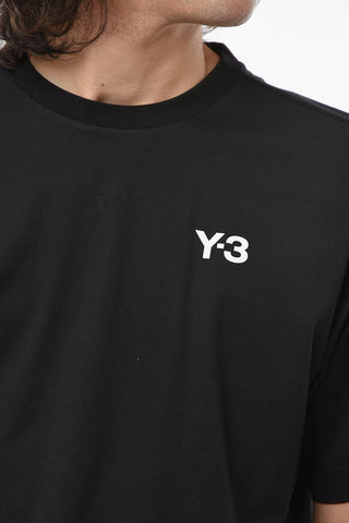 Y-3 YOHJI YAMAMOTO T-Shirt Girocollo Ricamata sul Dietro