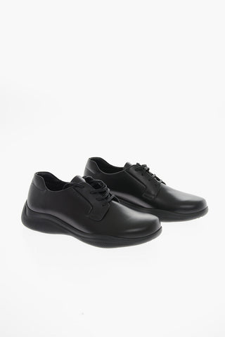 Leather Low Sneakers With Rubber Sole