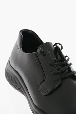 Leather Low Sneakers With Rubber Sole