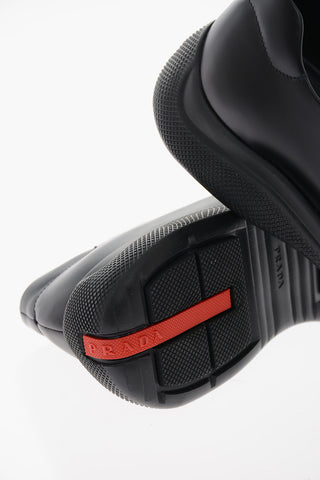 Leather Low Sneakers With Rubber Sole