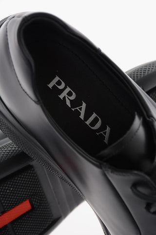 Leather Low Sneakers With Rubber Sole