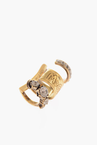 Crystal EAR CUFF Earring with Engraved Logo