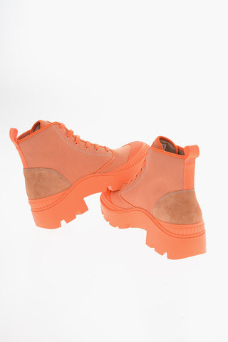 Lace-up CAMP SNEAKER Canvas Booties with Carrion Sole