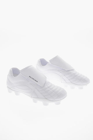 Faux Leather SOCCER Sneakers With Rubber Soles