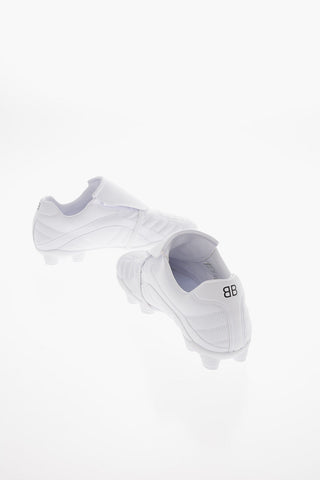 Faux Leather SOCCER Sneakers With Rubber Soles