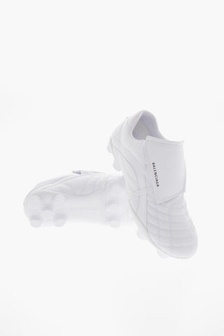 Faux Leather SOCCER Sneakers With Rubber Soles