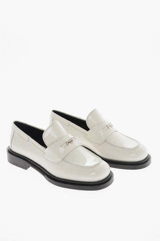 Patent Leather NYX Penny Loafers with Logo Application
