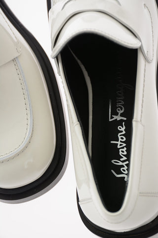 Patent Leather NYX Penny Loafers with Logo Application