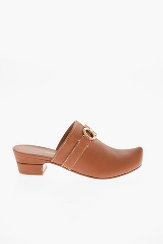Calfskin PHOBOS Mules with Tapered Toe and GANCINI Buckle 4,5cm