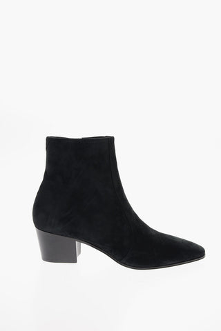 Pointed VASSILI Suede Leather Booties 5cm Heel