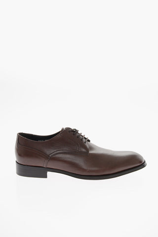 Leather Derby Shoes With Leather Soles