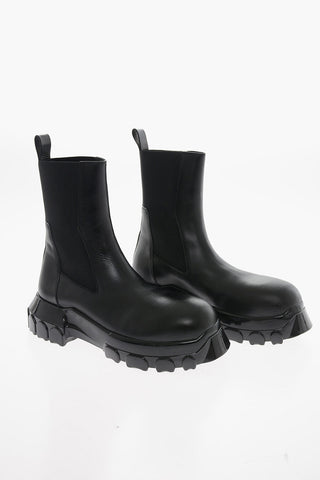 Stivali In Pelle Chelsea TRACTOR Con Suola Platform