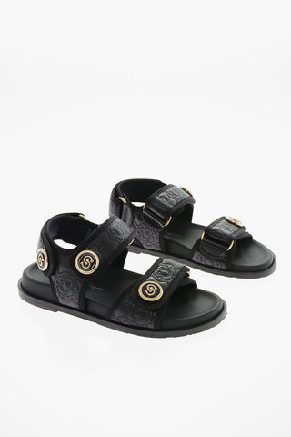 Calfskin Sandals with Quilting Effect and GANCINI GALORE Pattern