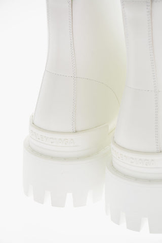 Leather STRIKE Combat Boots With Platform Soles