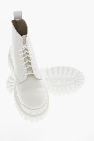 Leather STRIKE Combat Boots With Platform Soles