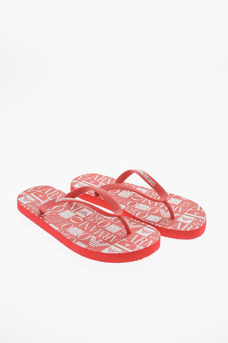 EMPORIO Monogram Motif Tubber Thong Sandals