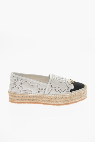 Calfskin GAL Espadrilles with Contrasting GANCINI Embroidery