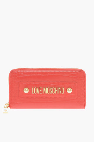 LOVE Portafoglio in Pelle Vegan Effetto Coccodrillo