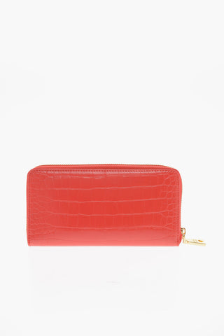 LOVE Portafoglio in Pelle Vegan Effetto Coccodrillo