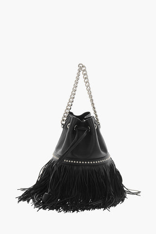 Soft-leather CARNIVAL FRINGE Bucket Bag with Stud-embellishment