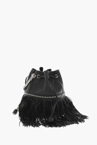 Soft-leather CARNIVAL FRINGE Bucket Bag with Stud-embellishment