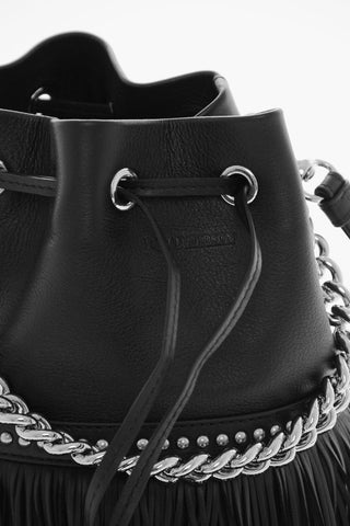 Soft-leather CARNIVAL FRINGE Bucket Bag with Stud-embellishment