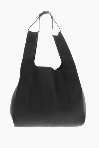 Heavy-grained Leather OVERSIZED PORTOBELLO Tote Bag