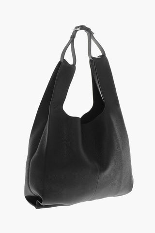 Heavy-grained Leather OVERSIZED PORTOBELLO Tote Bag