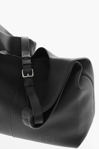 Heavy-grained Leather OVERSIZED PORTOBELLO Tote Bag
