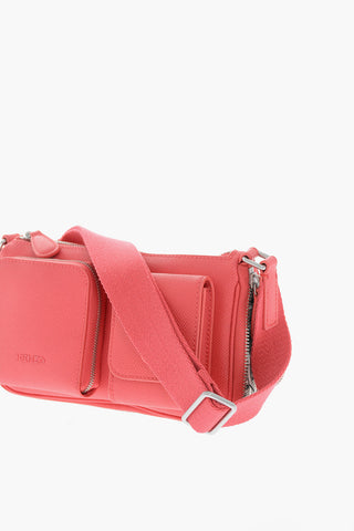 Grained-leather KOMPACT Crossbody Bag with Monogram Detailing