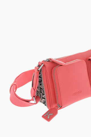 Grained-leather KOMPACT Crossbody Bag with Monogram Detailing