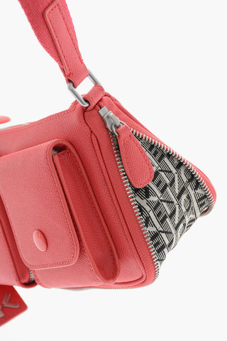 Grained-leather KOMPACT Crossbody Bag with Monogram Detailing