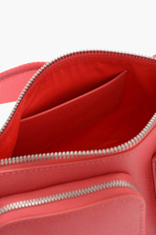 Grained-leather KOMPACT Crossbody Bag with Monogram Detailing