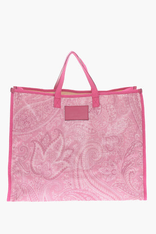 Borsa Tote GLOBE TROTTER in Nylon con Stampa Paisley