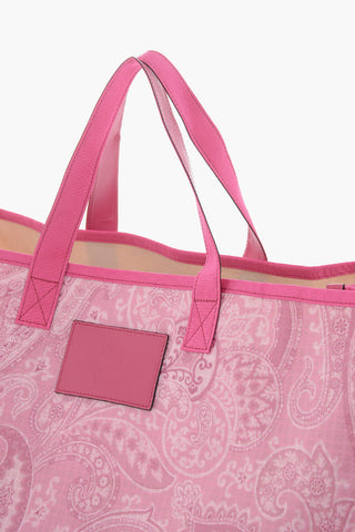 Borsa Tote GLOBE TROTTER in Nylon con Stampa Paisley