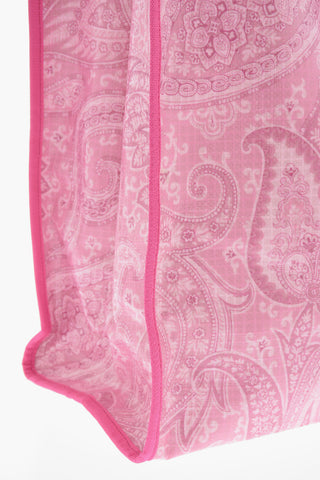 Borsa Tote GLOBE TROTTER in Nylon con Stampa Paisley