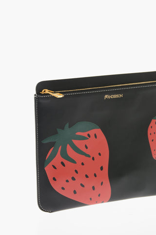 RESORT Leather Pouch with STRAWBERRY Print