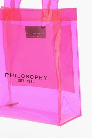 Pvc Hand Bag with Logo Print