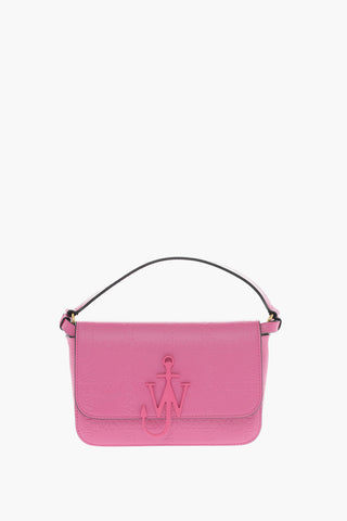 Leaher ANCHOR Shoulder Bag with Embossed Monogram