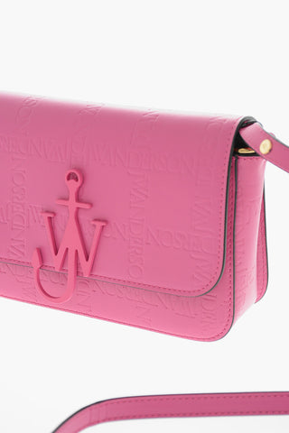Leaher ANCHOR Shoulder Bag with Embossed Monogram