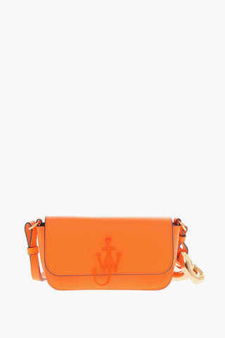 Neon-leather CHAIN ANCHOR Baguette Bag