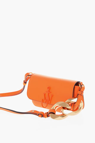 Neon-leather CHAIN ANCHOR Baguette Bag