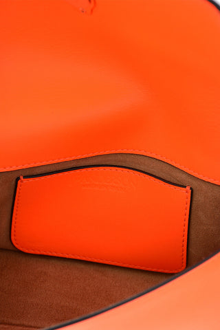 Neon-leather CHAIN ANCHOR Baguette Bag