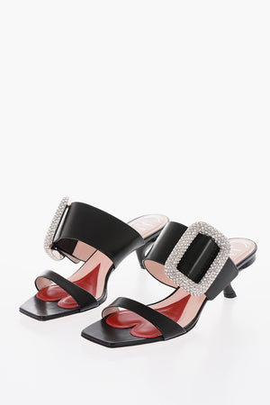 Jewel Buckle CHOC Leather Sandals 5cm