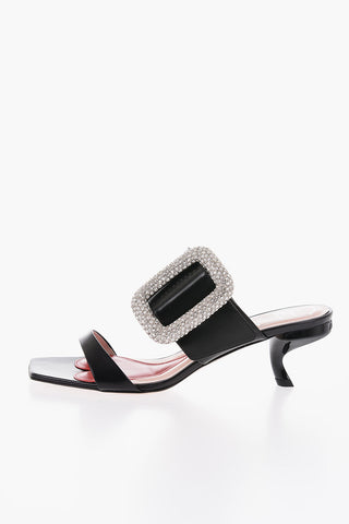 Jewel Buckle CHOC Leather Sandals 5cm