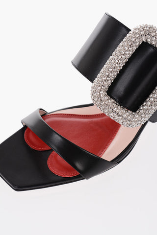 Jewel Buckle CHOC Leather Sandals 5cm