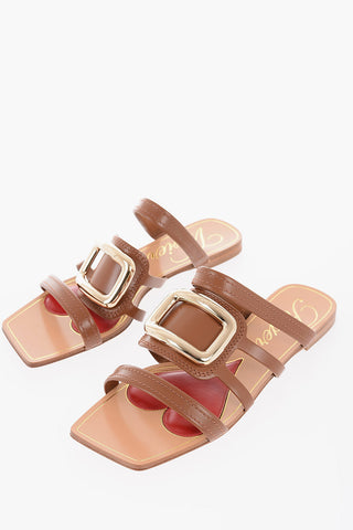 Golden Buckle GLADIATOR Flat Sandals